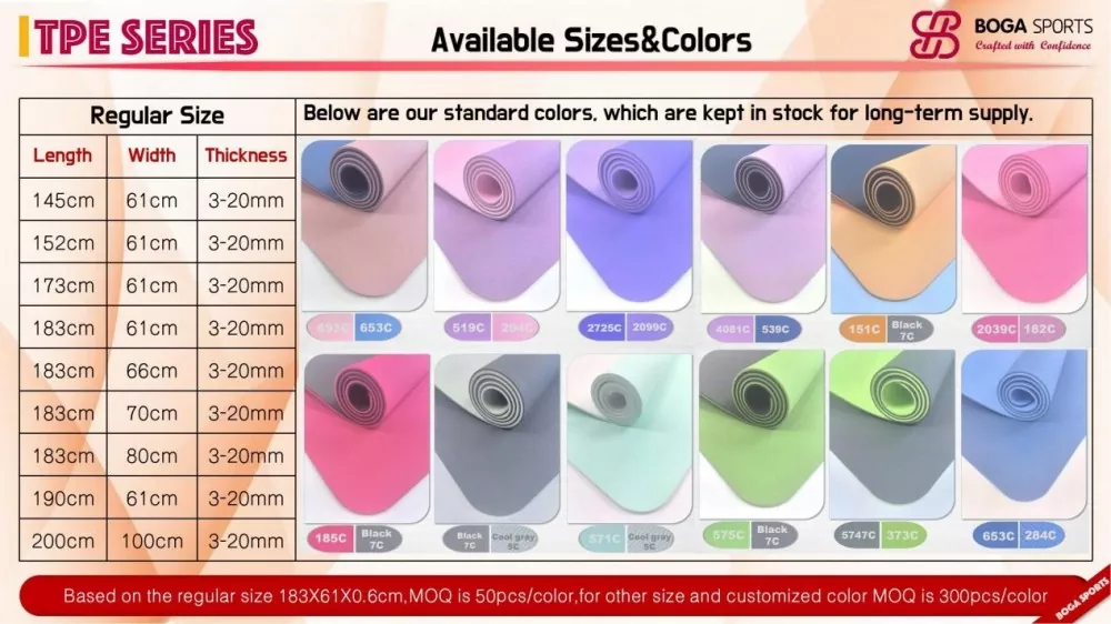 Double Color TPE Yoga Mat