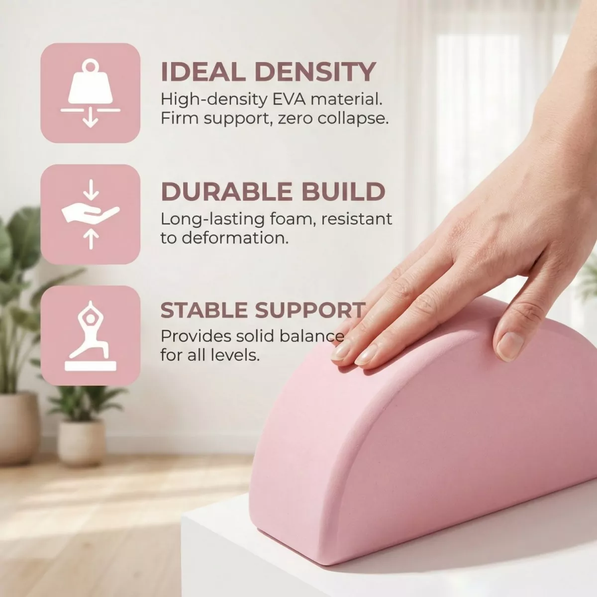 Half-Moon Shape Yoga Block